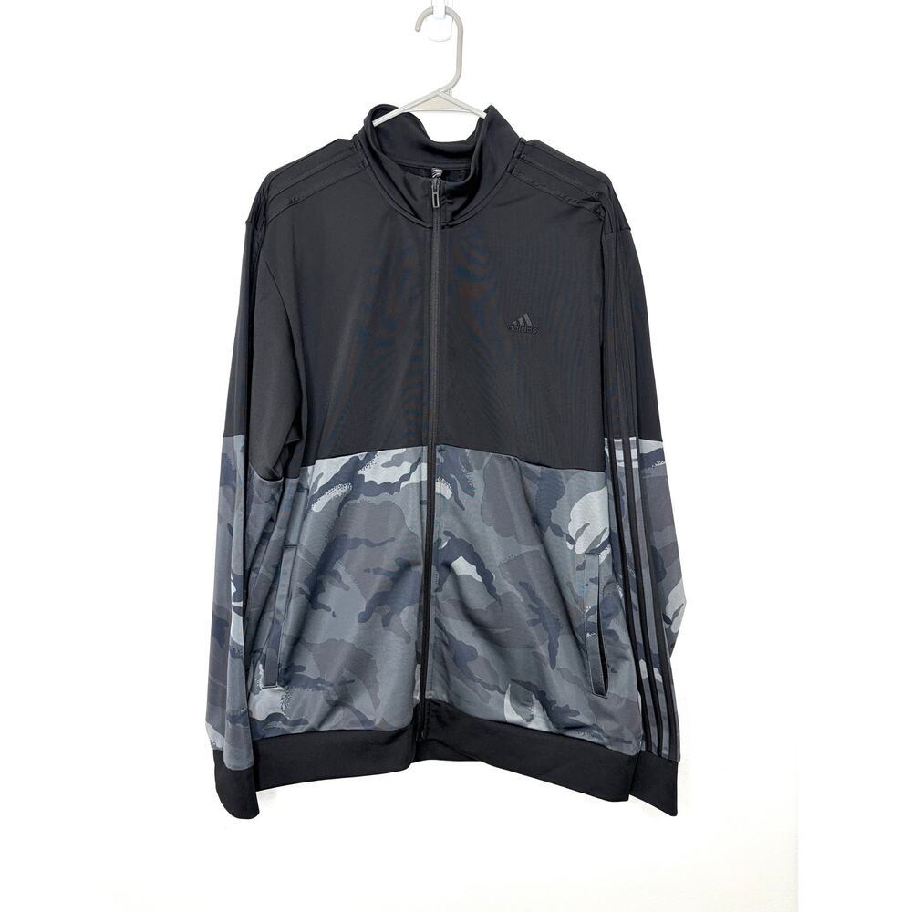 Adidas Essentials Camo Tricot Track Jacket Mens XL Activewear Running Streetwear